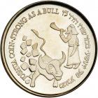 Israel. Joshua "Coin" (Bull and Antelope), State Gold Medal, 2006. BU