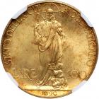 Italian States - Papal/Roman States. 100 Lire, 1929. NGC MS65 - 2