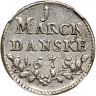 Denmark. Mark, 1675. NGC EF45 - 2