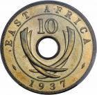 East Africa & Uganda. 10 Cents, 1937-KN. PCGS SP66