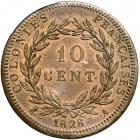 French Colonies. 10 Centimes, 1828-A. PCGS MS63 - 2