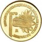 Israel. Israel-Mexico Coin Exhibition, Official Award Gold Medal, 1979. BU