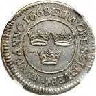 Sweden. 4 Ore, 1668. NGC AU55 - 2