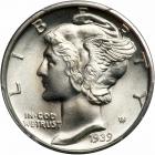 1939-D Mercury Dime. PCGS MS68