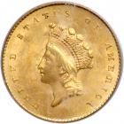 1854 $1 Gold Indian. PCGS MS63