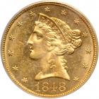 1848 $5 Liberty. PCGS MS63