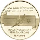 Israel. Israel-Jordan Peace Agreement, State Gold Medal, 1994. BU