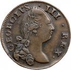 1781 Counterfeit Irish Halfpenny VF35