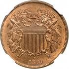 1869 Two Cents. NGC MS63