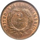 1871 Two Cents. NGC MS64 - 2