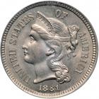 1881 Nickel Three Cents. PCGS MS65