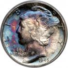 1945-D Mercury Dime. ANACS MS66