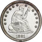 1881 Liberty Seated Quarter Dollar. PCGS PF61