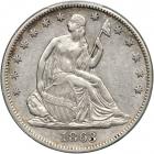 1863 Liberty Seated Half Dollar. PCGS AU50