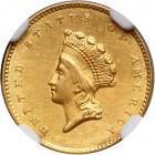 1855-O $1 Gold Indian