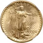 1908 $20 St. Gaudens. No motto. NGC MS62