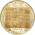 Israel. Theodor Herzl, Privately Issued Gold Medal, 1960. BU - 2