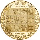 Israel. David Ben-Gurion, Privately Issued Gold Medal, ND. PF - 2