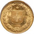 Switzerland. 20 Francs, 1890-B. PCGS MS65 - 2