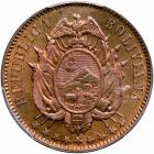 Bolivia. 2 Centavos, 1883-A. PCGS MS64