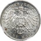 German States - Bavaria. 5 Marks, 1914-D. NGC MS62 - 2