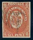 Newfoundland, 1857, 6d scarlet vermilion