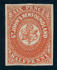 Newfoundland, 1857, 6½d scarlet vermilion