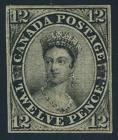 Canada, 1851, Queen Victoria, 12d black, laid paper