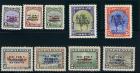 1945, 1öre-5kr Liberation inverted overprints complete