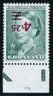 1996, Queen Margrethe 4.25k on 25o, inverted surcharge