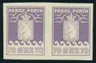 1937, parcel post 70 öre, Andreasen & Lachman, imperf pairs