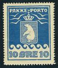 1905, parcel post 10 õre blue