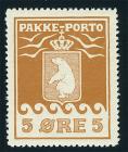 1910, Parcel Post 5 õre light red brown