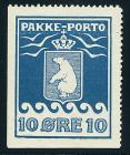 1910, parcel post 10 öre blue, Thiele I, perfed 12.25 (two sides)