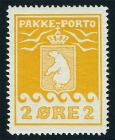 1924, parcel post 2 öre yellow, Thiele II, perf 11.5