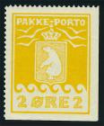 1915, parcel post 2 öre yellow, Thiele II, perf 11.5 (2 sides)