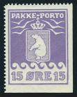 1915, parcel post 15 öre violet, Thiele II, perf 11.5 (2 sides)