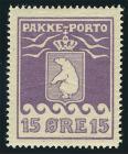 1923, parcel post 15 öre violet, Thiele II, perf 11.5