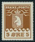 1924, parcel post 5 öre red brown, Thiele II, perf 11.5