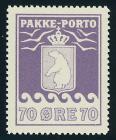 1937, parcel post 70 öre, Andreasen & Lachman, perf 10.75, "arrow" varieties