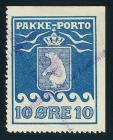 1910, parcel post 10 öre blue, Thiele I, perf 12.25 (2 sides)