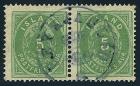 Reykjahlið crown cancel, Facit #81, on 5a green pair