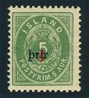 1897, small "þrir/3" on 5a green