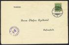 1897, small "þrir" on 5a green on printed matter cover, crown cancel