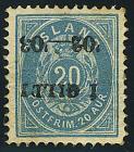 1902, 20a dull blue, black "I GILDI" inverted, perf 12.75
