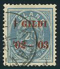 WITHDRAWN - 1902, 20a blue, red "I GILDI", perf 14x13.5
