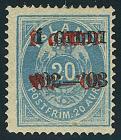 WITHDRAWN - 1902, 20a dull blue, black & red "I GILDI" overprints, perf 14x13.5