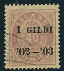 WITHDRAWN - 1902, 40a light lilac, black "I GILDI", perf 14x13.5