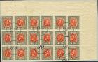 1907-08, 4a gray & red double head, block, numeral cancel #118