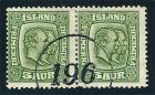 Birtingaholt numeral cancel #196 on 5a green pair